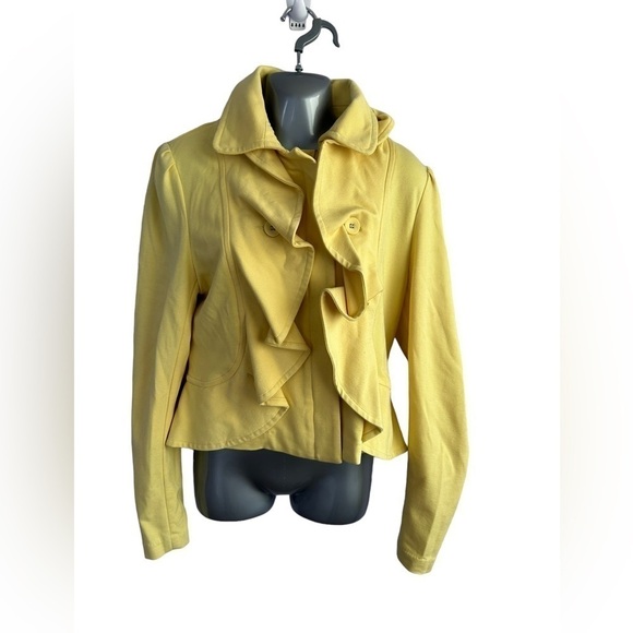 Filtre Nordstrom Ruffle Zip Up Peplum Jacket • Size: Small • Used - Picture 2 of 6